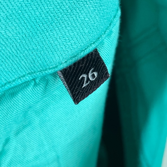 NEW 7 For All Mankind Jeans Womens 26 green denim boot zip flare boho casual - Picture 6 of 14